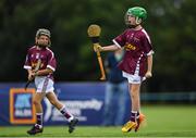 18 August 2018; Jack Farrell of Clarinbridge, Co. Galway, celebrates in the Hurling U11 event during day one of the Aldi Community Games August Festival at the University of Limerick in Limerick. Photo by Harry Murphy/Sportsfile