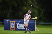 18 August 2018; Oisin Henderson from Dicksboro, Co. Kilkenny competing in the Hurling U11 event during day one of the Aldi Community Games August Festival at the University of Limerick in Limerick. Photo by Harry Murphy/Sportsfile