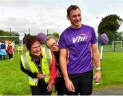 18 August 2018; Vhi ambassador and Olympian David Gillick with parkrun volunteers at the Longford parkrun where Vhi hosted a special event to celebrate their partnership with parkrun Ireland. David was on hand to lead the warm up for parkrun participants before completing the 5km free event. Parkrunners enjoyed refreshments post event at the Vhi Relaxation Area where a physiotherapist took participants through a post event stretching routine.   parkrun in partnership with Vhi support local communities in organising free, weekly, timed 5k runs every Saturday at 9.30am.To register for a parkrun near you visit www.parkrun.ie. Photo by Seb Daly/Sportsfile