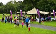 18 August 2018; A general view of the Vhi Relaxation Area at the Longford parkrun where Vhi hosted a special event to celebrate their partnership with parkrun Ireland. Vhi ambassador and Olympian David Gillick was on hand to lead the warm up for parkrun participants before completing the 5km free event. Parkrunners enjoyed refreshments post event at the Vhi Relaxation Area where a physiotherapist took participants through a post event stretching routine.   parkrun in partnership with Vhi support local communities in organising free, weekly, timed 5k runs every Saturday at 9.30am.To register for a parkrun near you visit www.parkrun.ie. Photo by Seb Daly/Sportsfile