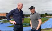 18 August 2018; Aldi ambassador Paul O'Connell, left, and Galway hurling manager Micheál Donoghue in attendance during day one of the Aldi Community Games August Festival at the University of Limerick in Limerick. Photo by Sam Barnes/Sportsfile