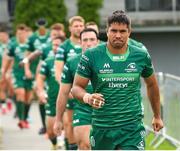 18 August 2018; Connacht captain Jarrad Butler leads his side out prior to the Pre-season Friendly match between Connacht and Wasps at Dubarry Park in Westmeath. Photo by Seb Daly/Sportsfile