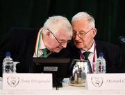 18 August 2018; FAI President Tony Fitzgerald and FAI Board Member Michael Cody, Honorary Secretary, during the Football Association of Ireland Annual General Meeting at the Rochestown Park Hotel in Cork. Photo by Stephen McCarthy/Sportsfile
