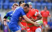 18 August 2018; David Halaifonua of Coventry is tackled by Gavin Mullin of Leinster during the Pre-season Friendly match between Leinster Development and Coventry at Energia Park in Dublin. Photo by Brendan Moran/Sportsfile