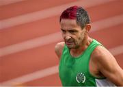 18 August 2018; Ian Egan of Tuam A.C., Co Galway, M50, competing in the 5000m event during the Irish Life Health National Track & Field Masters Championships at Tullamore Harriers Stadium in Offaly. Photo by Piaras Ó Mídheach/Sportsfile