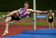 18 August 2018; Larry O'Grady of Mooreabbey Milers A.C, Co Tipperary, M55, competing in the High Jump event during the Irish Life Health National Track & Field Masters Championships at Tullamore Harriers Stadium in Offaly. Photo by Piaras Ó Mídheach/Sportsfile