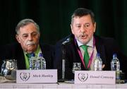 18 August 2018; Newly Elected FAI President Donal Conway speaking during the Football Association of Ireland Annual General Meeting at the Rochestown Park Hotel in Cork. Photo by Stephen McCarthy/Sportsfile
