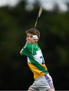 18 August 2018; Patrick Lyons of Rath - Eglish - Drumcullen, Co. Offaly, competing in the Long Puck U12 event during day one of the Aldi Community Games August Festival at the University of Limerick in Limerick. Photo by Harry Murphy/Sportsfile