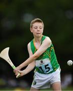 18 August 2018; Benoit Mc Kiernan of Carrick, Co. Leitrim, competing in the Long Puck U12 event during day one of the Aldi Community Games August Festival at the University of Limerick in Limerick. Photo by Harry Murphy/Sportsfile