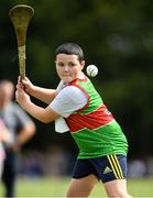 18 August 2018; Jack Danagher of Castlebar, Co. Mayo, competing in the Long Puck U12 event during day one of the Aldi Community Games August Festival at the University of Limerick in Limerick. Photo by Harry Murphy/Sportsfile