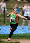 18 August 2018; Kiana Nolan of Rathvilly, Co. Carlow, competing in the Discus U16 & O14 Girls  event during day one of the Aldi Community Games August Festival at the University of Limerick in Limerick. Photo by Sam Barnes/Sportsfile