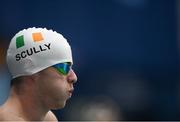 18 August 2018; James Scully of Ireland prior to competing in finals of the Men's 100m Freestyle S5 event during day six of the World Para Swimming Allianz European Championships at the Sport Ireland National Aquatic Centre in Blanchardstown, Dublin. Photo by David Fitzgerald/Sportsfile