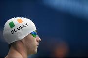 18 August 2018; James Scully of Ireland prior to competing in finals of the Men's 100m Freestyle S5 event during day six of the World Para Swimming Allianz European Championships at the Sport Ireland National Aquatic Centre in Blanchardstown, Dublin. Photo by David Fitzgerald/Sportsfile