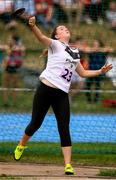 18 August 2018; Hannah Wilson of Kildare Town, Co. Kildare, competing in the Discus U16 & O14 Girls event during day one of the Aldi Community Games August Festival at the University of Limerick in Limerick. Photo by Sam Barnes/Sportsfile