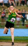 18 August 2018; Abigail Littlejohn of Kenmare, Co. Kerry, competing in the Discus U16 & O14 Girls  event during day one of the Aldi Community Games August Festival at the University of Limerick in Limerick. Photo by Sam Barnes/Sportsfile