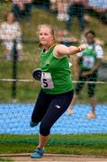 18 August 2018; Ciara Sheehy of Broadford - Drumcollogher, Co. Limerick, competing in the Discus U16 & O14 Girls  event during day one of the Aldi Community Games August Festival at the University of Limerick in Limerick. Photo by Sam Barnes/Sportsfile