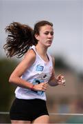 18 August 2018; Cara Laverty of Steelstown, Co.Derry, competing in the 1500m U16 & O14 Girls event during day one of the Aldi Community Games August Festival at the University of Limerick in Limerick. Photo by Sam Barnes/Sportsfile