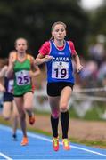 18 August 2018; Renee Crotty of St Patricks, Co.Cavan, competing in the 800m U14 & O12 Girls event during day one of the Aldi Community Games August Festival at the University of Limerick in Limerick. Photo by Sam Barnes/Sportsfile