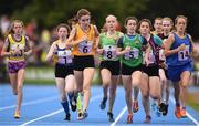 18 August 2018; A general view during the 800m U14 & O12 Girls event during day one of the Aldi Community Games August Festival at the University of Limerick in Limerick. Photo by Sam Barnes/Sportsfile