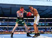 18 August 2018; Paddy Barnes, left, in action against Cristofer Rosales during their WBO World Flyweight Title bout during their WBO World Flyweight Title bout at Windsor Park in Belfast. Photo by Ramsey Cardy/Sportsfile