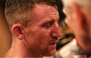 18 August 2018; Paddy Barnes following his defeat in his WBO World Flyweight Title bout against Cristofer Rosales at Windsor Park in Belfast. Photo by Ramsey Cardy/Sportsfile