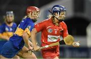 18 August 2018; Orla Cronin of Cork in action against Karen Kennedy of Tipperary during the Liberty Insurance All-Ireland Senior Camogie Championship semi-final match between Cork and Tipperary at Semple Stadium in Thurles, Tipperary. Photo by Matt Browne/Sportsfile