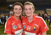 18 August 2018; Cork players Linda Collins and Briege Corkery after the Liberty Insurance All-Ireland Senior Camogie Championship semi-final match between Cork and Tipperary at Semple Stadium in Thurles, Tipperary. Photo by Matt Browne/Sportsfile