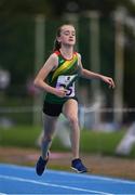 18 August 2018; Leila Colfer of Rathvilly, Co. Carlow, competing in the Relay 4x100m U12 & O10 Girls event during day one of the Aldi Community Games August Festival at the University of Limerick in Limerick. Photo by Sam Barnes/Sportsfile