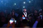 18 August 2018; Tyson Fury walks out ahead of his heavyweight bout against Francesco Pianeta at Windsor Park in Belfast. Photo by Ramsey Cardy/Sportsfile