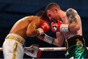 18 August 2018; Paddy Barnes, right, in action against Cristofer Rosales during their WBO World Flyweight Title bout during their WBO World Flyweight Title bout at Windsor Park in Belfast. Photo by Ramsey Cardy/Sportsfile