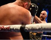 18 August 2018; Tyson Fury, right, in action against Francesco Pianeta during their heavyweight bout at Windsor Park in Belfast. Photo by Ramsey Cardy/Sportsfile