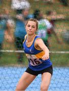 18 August 2018; Lynn Vermeer of Carrick on Suir, Co.Tipperary, competing in the Discus U16 & O14 Girls  event during day one of the Aldi Community Games August Festival at the University of Limerick in Limerick. Photo by Sam Barnes/Sportsfile