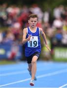 18 August 2018; Cormac Crotty of St Patricks, Co. Cavan, centre, competing in the U12 Boys 100m event during day one of the Aldi Community Games August Festival at the University of Limerick in Limerick. Photo by Sam Barnes/Sportsfile