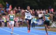 18 August 2018; Runo Ayavoro of St Conleths, Co. Kildare, competing in the 100m U16 & O14 Boys event during day one of the Aldi Community Games August Festival at the University of Limerick in Limerick. Photo by Sam Barnes/Sportsfile