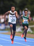 18 August 2018; Runo Ayavoro of St Conleths, Co. Kildare, competing in the 100m U16 & O14 Boys event during day one of the Aldi Community Games August Festival at the University of Limerick in Limerick. Photo by Sam Barnes/Sportsfile