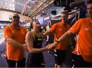 18 August 2018; Lisa Kruger of Germany is congratulated by her coaches after winning the Women's 200m Individual Medley SM10 event during day six of the World Para Swimming Allianz European Championships at the Sport Ireland National Aquatic Centre in Blanchardstown, Dublin. Photo by David Fitzgerald/Sportsfile