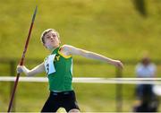 18 August 2018; Cathal Murphy of Boherbue - Cloghers Manor, Co. Kerry competing in the Javelin U14 event during day one of the Aldi Community Games August Festival at the University of Limerick in Limerick. Photo by Harry Murphy/Sportsfile