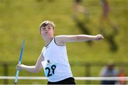 18 August 2018; Jamie Walsh of Coolera, Co. Sligo competing in the Javelin U14 event during day one of the Aldi Community Games August Festival at the University of Limerick in Limerick. Photo by Harry Murphy/Sportsfile