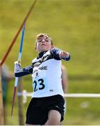 18 August 2018; Paddy Taylor of Kilcullen, Co. Kildare competing in the Javelin U14 event during day one of the Aldi Community Games August Festival at the University of Limerick in Limerick. Photo by Harry Murphy/Sportsfile