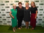 17 August 2018; Clare Mooney, Yvonne McGrath, Linda and Robyn Bradshaw, from Wicklow, in attendance at the FAI Delegates Dinner & FAI Communications Awards at the Rochestown Park Hotel in Cork. Photo by Stephen McCarthy/Sportsfile