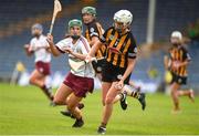 18 August 2018; Catherine Foley of Kilkenny in action against Ann-Marie Starr of Galway during the Liberty Insurance All-Ireland Senior Camogie Championship semi-final match between Galway and Kilkenny at Semple Stadium in Thurles, Tipperary. Photo by Matt Browne/Sportsfile