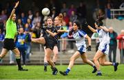 19 August 2018; Aishling Moloney of Tipperary in action against Rachel Doonan of Cavan during the 2018 TG4 All-Ireland Ladies Senior Football Championship relegation play-off match between Cavan and Galway at Dolan Park in Cavan. Photo by Oliver McVeigh/Sportsfile