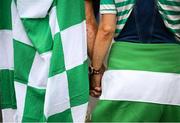 19 August 2018; A Limerick couple make their way to Croke Park prior to the GAA Hurling All-Ireland Senior Championship Final between Galway and Limerick at Croke Park in Dublin. Photo by Stephen McCarthy/Sportsfile