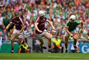 19 August 2018; Aaron Gillane of Limerick in action against John Hanbury of Galway during the GAA Hurling All-Ireland Senior Championship Final match between Galway and Limerick at Croke Park in Dublin. Photo by Eóin Noonan/Sportsfile