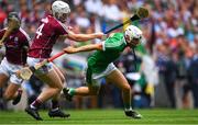 19 August 2018; Aaron Gillane of Limerick is tackled by John Hanbury of Galway during the GAA Hurling All-Ireland Senior Championship Final match between Galway and Limerick at Croke Park in Dublin.  Photo by Ramsey Cardy/Sportsfile