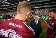 19 August 2018; The President of Ireland, Michael D Higgins shakes hands with Joe Canning of Galway prior to the GAA Hurling All-Ireland Senior Championship Final match between Galway and Limerick at Croke Park in Dublin. Photo by Stephen McCarthy/Sportsfile