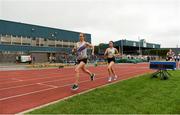 19 August 2018; Laura Shaughness, Dundrum South Dublin A.C.leads Ailish Murtagh, County Louth during the Womens 3000m event during the AAI National League Final at Tullamore Harriers Stadium in Offaly. Photo by Barry Cregg/Sportsfile