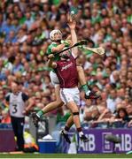 19 August 2018; Kyle Hayes of Limerick in action against Joe Canning of Galway during the GAA Hurling All-Ireland Senior Championship Final match between Galway and Limerick at Croke Park in Dublin. Photo by Seb Daly/Sportsfile