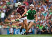 19 August 2018; Gearóid McInerney of Galway in action against Kyle Hayes of Limerick during the GAA Hurling All-Ireland Senior Championship Final match between Galway and Limerick at Croke Park in Dublin. Photo by Piaras Ó Mídheach/Sportsfile
