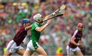 19 August 2018; Cian Lynch of Limerick is tackled by Johnny Coen of Galway during the GAA Hurling All-Ireland Senior Championship Final match between Galway and Limerick at Croke Park in Dublin.  Photo by Ramsey Cardy/Sportsfile